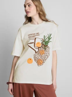 Camiseta extragrande de algodón con cóctel
