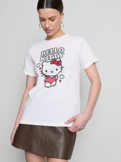 Camiseta gráfica de algodón de Hello Kitty