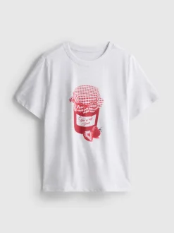 Camiseta gráfica de algodón puro