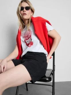 Camiseta gráfica de algodón puro