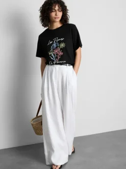 Camiseta gráfica de algodón puro