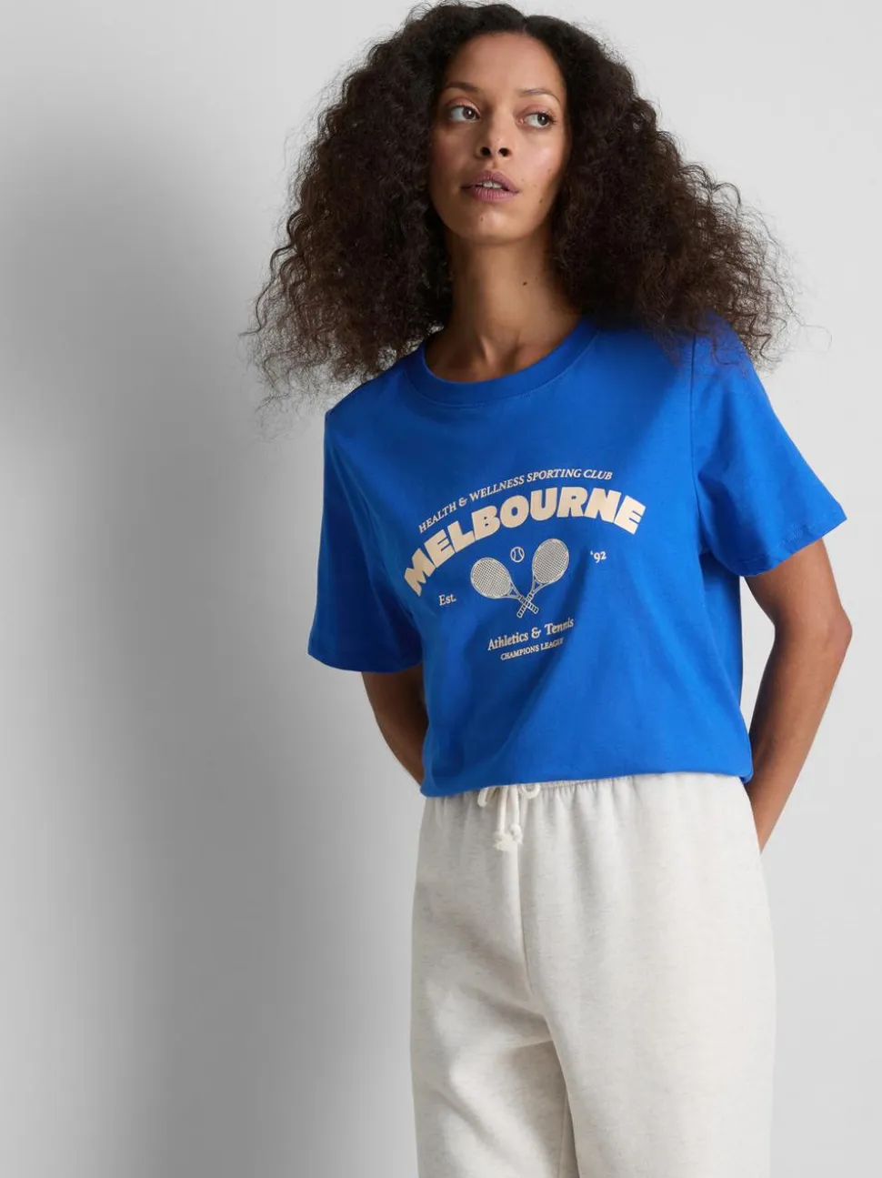 Camiseta gráfica de manga corta de algodón