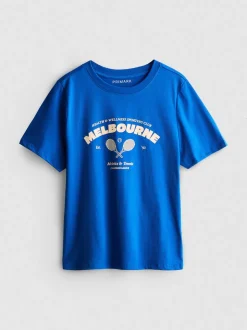 Camiseta gráfica de manga corta de algodón