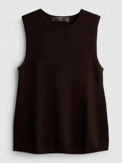 Camiseta larga de punto sin mangas