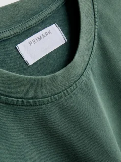 Camiseta lavada de manga corta