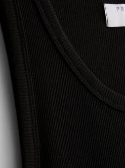 Camiseta sin mangas acanalada