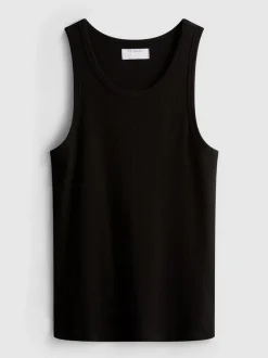 Camiseta sin mangas acanalada