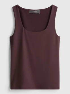 Camiseta sin mangas de escote cuadrado