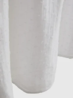 Camisón de escote cuadrado de algodón efecto plumeti