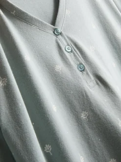 Camisón estampado de algodón
