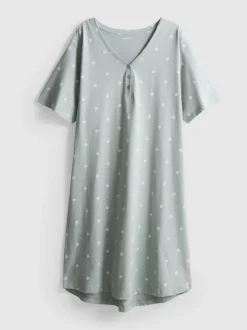 Camisón estampado de algodón