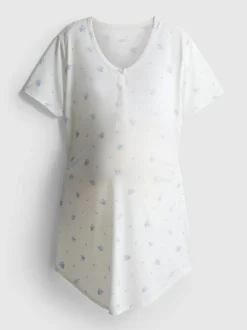 Camisón premamá estampado con botones a presión