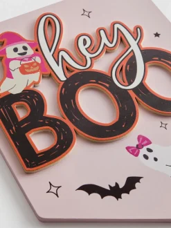 Cartel colgante «Hey Boo»