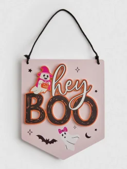 Cartel colgante «Hey Boo»