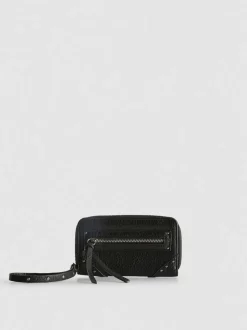 Cartera con cremallera perimetral y muñequera