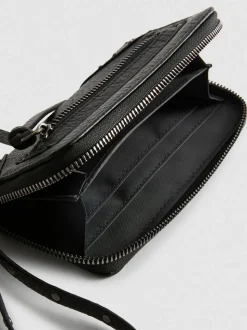 Cartera con cremallera perimetral y muñequera