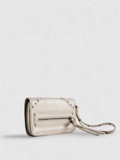 Cartera con cremallera perimetral y muñequera