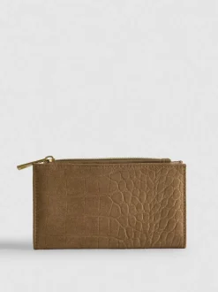Cartera con efecto piel de cocodrilo