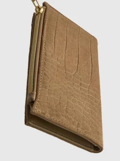 Cartera con efecto piel de cocodrilo