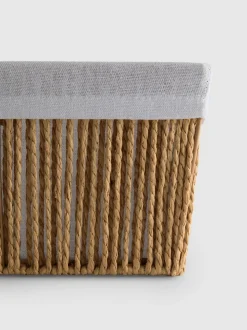 Cesta de almacenaje de cuerda de papel mediana