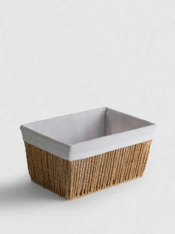 Cesta de almacenaje de cuerda de papel mediana