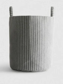 Cesta para la colada a rayas