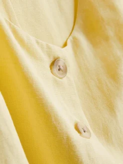 Chaleco con botones en mezcla de algodón