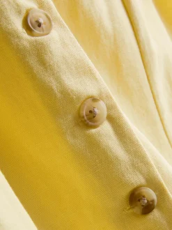Chaleco con botones en mezcla de algodón