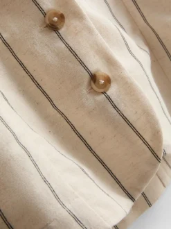 Chaleco con botones en mezcla de algodón
