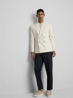 Chaqueta de traje de doble botonadura y corte recto de The Edit