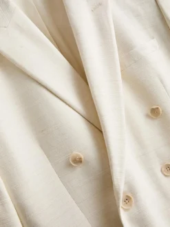 Chaqueta de traje de doble botonadura y corte recto de The Edit