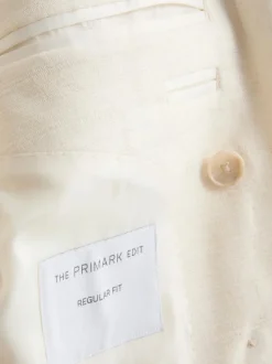 Chaqueta de traje de doble botonadura y corte recto de The Edit