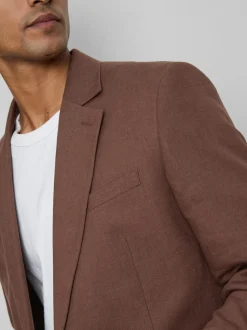 Chaqueta de traje en mezcla de lino de The Edit