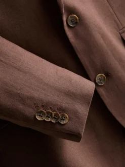 Chaqueta de traje en mezcla de lino de The Edit