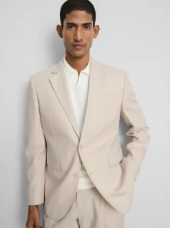Chaqueta de traje en mezcla de lino de The Edit