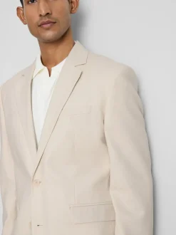 Chaqueta de traje en mezcla de lino de The Edit