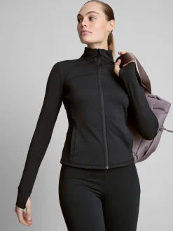 Chaqueta ultrasuave con cremallera integral