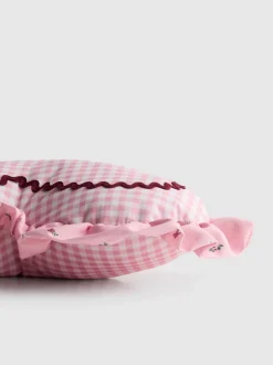 Cojín en forma de corazón con diseño en zigzag