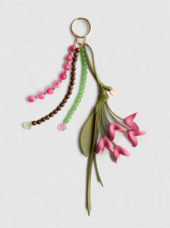 Colgante para bolso con llavero y tulipán
