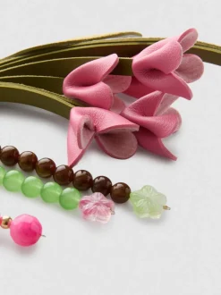 Colgante para bolso con llavero y tulipán