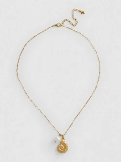 Collar con colgante de concha resistente al agua