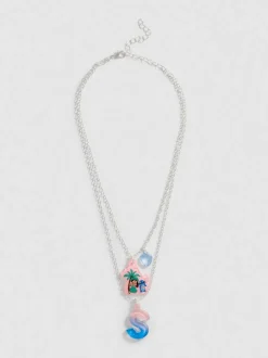 Collar con colgante e inicial de Stitch de Disney