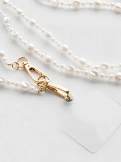Cordón para móvil con perlas sintéticas