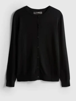 Cárdigan básico de cuello redondo