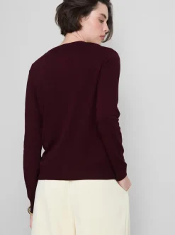 Cárdigan de punto con cuello redondo