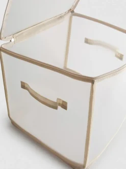 Cubo de almacenamiento plegable con cremallera