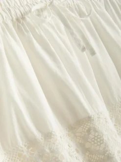 Falda de algodón midi a capas