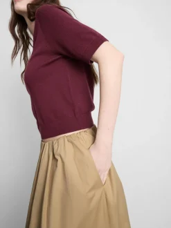 Falda midi circular de algodón de The Edit
