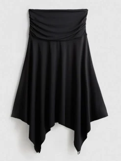 Falda midi con bajo tipo pañuelo