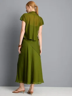 Falda midi con lazada